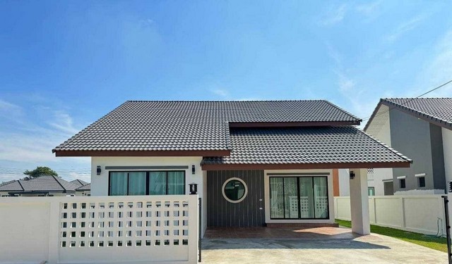 ขายบ้านสร้างใหม่ บ้านท่ารั้ว สันปูเลย อำเภอดอยสะเก็ด จังหวัดเชียงใหม่ ใกล้เมืองเชียงใหม่ น้ำไม่ท่วม 100%